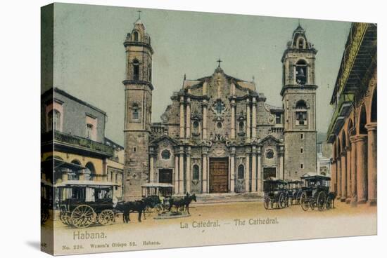 The Cathedral, Havana, Cuba, C1910-null-Stretched Canvas