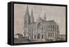 The Cathedral in Cologne from L'Illustrazione Italiana of 14th November 1880, Germany 19th Century-null-Framed Stretched Canvas