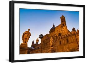 The Cathedral in Palermo at Night, Palermo, Sicily, Italy, Europe-Martin Child-Framed Photographic Print