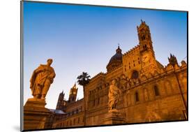 The Cathedral in Palermo at Night, Palermo, Sicily, Italy, Europe-Martin Child-Mounted Photographic Print