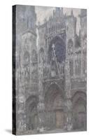 The Cathedral in Rouen, The Portal, Grey Weather, 1892-Claude Monet-Stretched Canvas