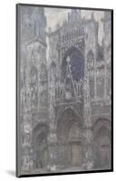 The Cathedral in Rouen, The Portal, Grey Weather, 1892-Claude Monet-Mounted Art Print