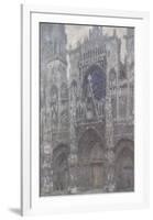 The Cathedral in Rouen, The Portal, Grey Weather, 1892-Claude Monet-Framed Art Print