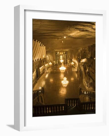 The Cathedral in the Wieliczka Salt Mine, Unesco World Heritage Site, Near Krakow (Cracow), Poland-R H Productions-Framed Photographic Print