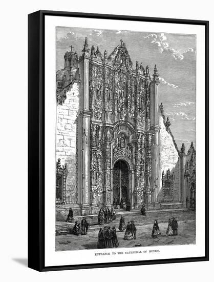 The Cathedral, Mexico City, Mexico, 19th Century-null-Framed Stretched Canvas