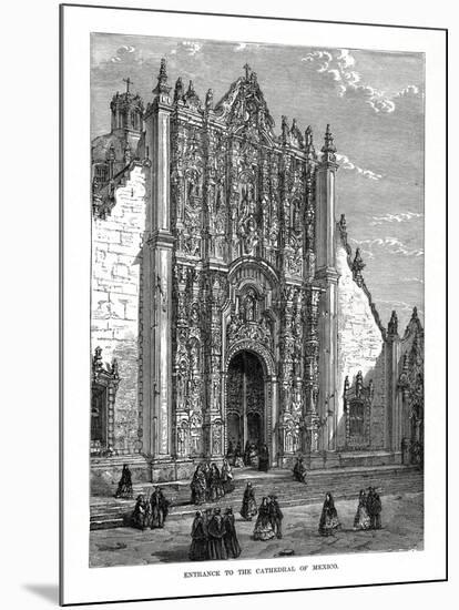 The Cathedral, Mexico City, Mexico, 19th Century-null-Mounted Giclee Print