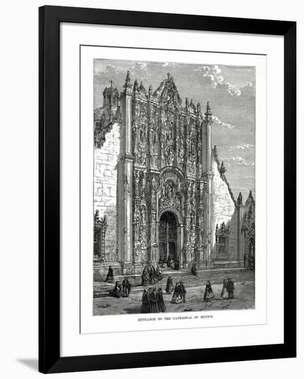 The Cathedral, Mexico City, Mexico, 19th Century-null-Framed Premium Giclee Print