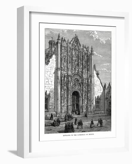 The Cathedral, Mexico City, Mexico, 19th Century-null-Framed Giclee Print