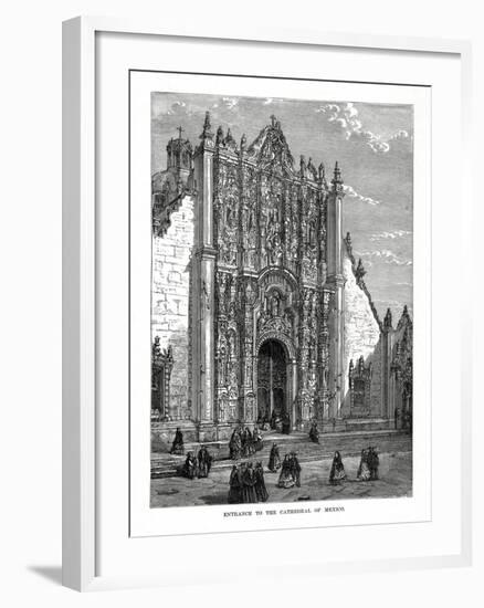 The Cathedral, Mexico City, Mexico, 19th Century-null-Framed Giclee Print