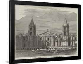 The Cathedral of Arequipa, a City Destroyed by the Earthquake in Peru-null-Framed Giclee Print