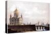 The Cathedral of Christ the Saviour with View of the Moscow Kremlin, 1836-1837-Alexander Andreyevich Thon-Stretched Canvas