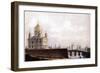 The Cathedral of Christ the Saviour with View of the Moscow Kremlin, 1836-1837-Alexander Andreyevich Thon-Framed Giclee Print