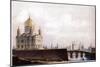 The Cathedral of Christ the Saviour with View of the Moscow Kremlin, 1836-1837-Alexander Andreyevich Thon-Mounted Giclee Print