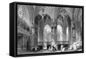 The Cathedral of Lyons, France, 19th Century-E Challis-Framed Stretched Canvas