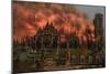 The Cathedral of Rheims During the Bombardment by German Artillery, 19th September, 1914-null-Mounted Giclee Print