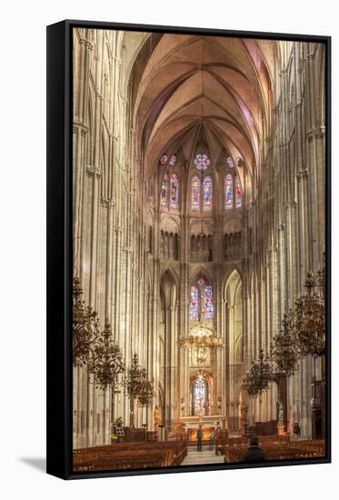 The cathedral of Saint Etienne, Bourges, UNESCO World Heritage Site, Cher, France, Europe-Julian Elliott-Framed Stretched Canvas