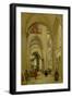 The Cathedral of Sens, View of the Interior, 1874-Jean-Baptiste-Camille Corot-Framed Giclee Print