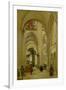 The Cathedral of Sens, View of the Interior, 1874-Jean-Baptiste-Camille Corot-Framed Giclee Print