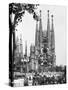 The Cathedral of the Sagrada Familia in Barcelona, 1939-null-Stretched Canvas