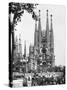 The Cathedral of the Sagrada Familia in Barcelona, 1939-null-Stretched Canvas