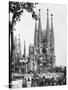 The Cathedral of the Sagrada Familia in Barcelona, 1939-null-Stretched Canvas