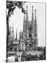 The Cathedral of the Sagrada Familia in Barcelona, 1939-null-Mounted Premium Photographic Print