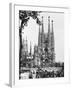 The Cathedral of the Sagrada Familia in Barcelona, 1939-null-Framed Photographic Print