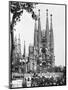 The Cathedral of the Sagrada Familia in Barcelona, 1939-null-Mounted Photographic Print