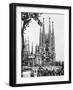 The Cathedral of the Sagrada Familia in Barcelona, 1939-null-Framed Photographic Print