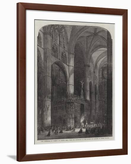 The Cathedral of Toledo, from the Exhibition of the Society of Painters in Water Colours-Samuel Read-Framed Giclee Print