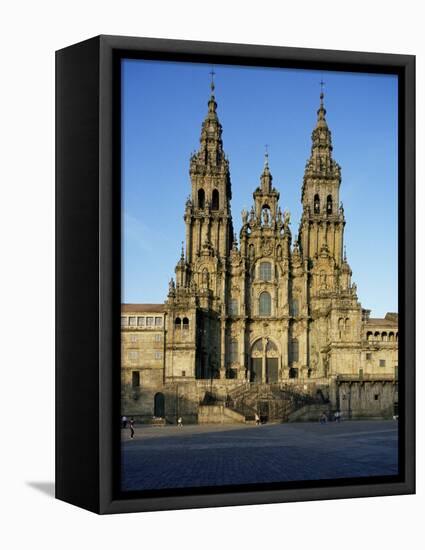 The Cathedral, Santiago De Compostela, Unesco World Heritage Site, Galicia, Spain-Michael Busselle-Framed Stretched Canvas