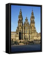 The Cathedral, Santiago De Compostela, Unesco World Heritage Site, Galicia, Spain-Michael Busselle-Framed Stretched Canvas