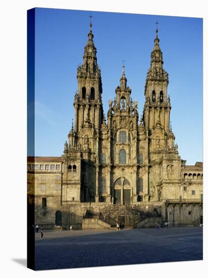 The Cathedral, Santiago De Compostela, Unesco World Heritage Site, Galicia, Spain-Michael Busselle-Stretched Canvas