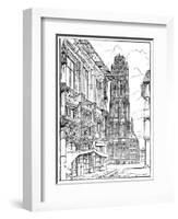 The Cathedral Spire, Rouen, 1835-John Ruskin-Framed Giclee Print