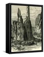 The Cathedral Spires in the Garden of the Gods, USA, 1891-null-Framed Stretched Canvas