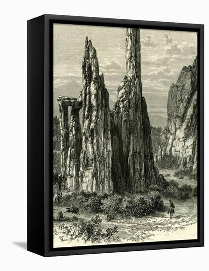 The Cathedral Spires in the Garden of the Gods, USA, 1891-null-Framed Stretched Canvas