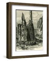 The Cathedral Spires in the Garden of the Gods, USA, 1891-null-Framed Giclee Print