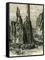 The Cathedral Spires in the Garden of the Gods, USA, 1891-null-Framed Stretched Canvas