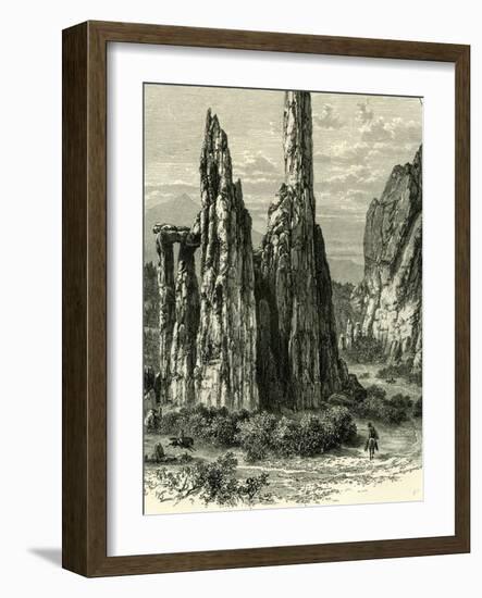 The Cathedral Spires in the Garden of the Gods, USA, 1891-null-Framed Giclee Print