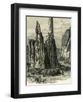 The Cathedral Spires in the Garden of the Gods, USA, 1891-null-Framed Premium Giclee Print