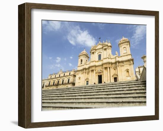 The Cathedral, UNESCO World Heritage Site, Noto, Sicily, Italy, Europe-Jean Brooks-Framed Photographic Print