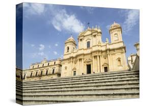 The Cathedral, UNESCO World Heritage Site, Noto, Sicily, Italy, Europe-Jean Brooks-Stretched Canvas