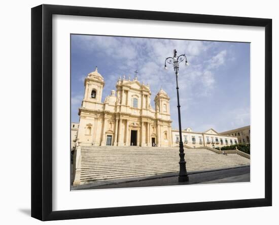 The Cathedral, UNESCO World Heritage Site, Noto, Sicily, Italy, Europe-Jean Brooks-Framed Photographic Print