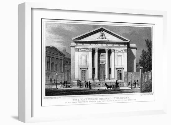 The Catholic Chapel, Finsbury, London, 1827-Thomas Barber-Framed Giclee Print