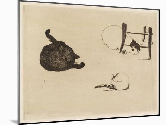 The Cats, 1869-Edouard Manet-Mounted Giclee Print