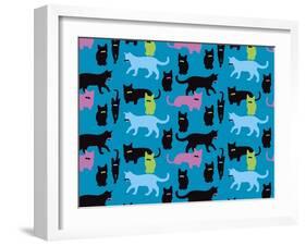 The Cats Meowstache-Joanne Paynter Design-Framed Giclee Print