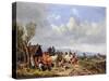 The Cattle Market, C.1866-Heinrich Burkel-Stretched Canvas