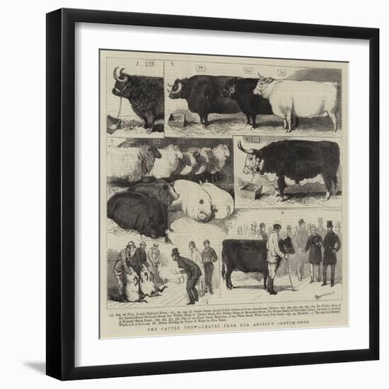 The Cattle Show, Leaves from Our Artist's Sketch-Book-Alfred Chantrey Corbould-Framed Giclee Print