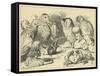 The Caucus Race and a Long Tale, Lewis Carroll-John Tenniel-Framed Stretched Canvas