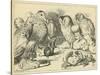 The Caucus Race and a Long Tale, Lewis Carroll-John Tenniel-Stretched Canvas